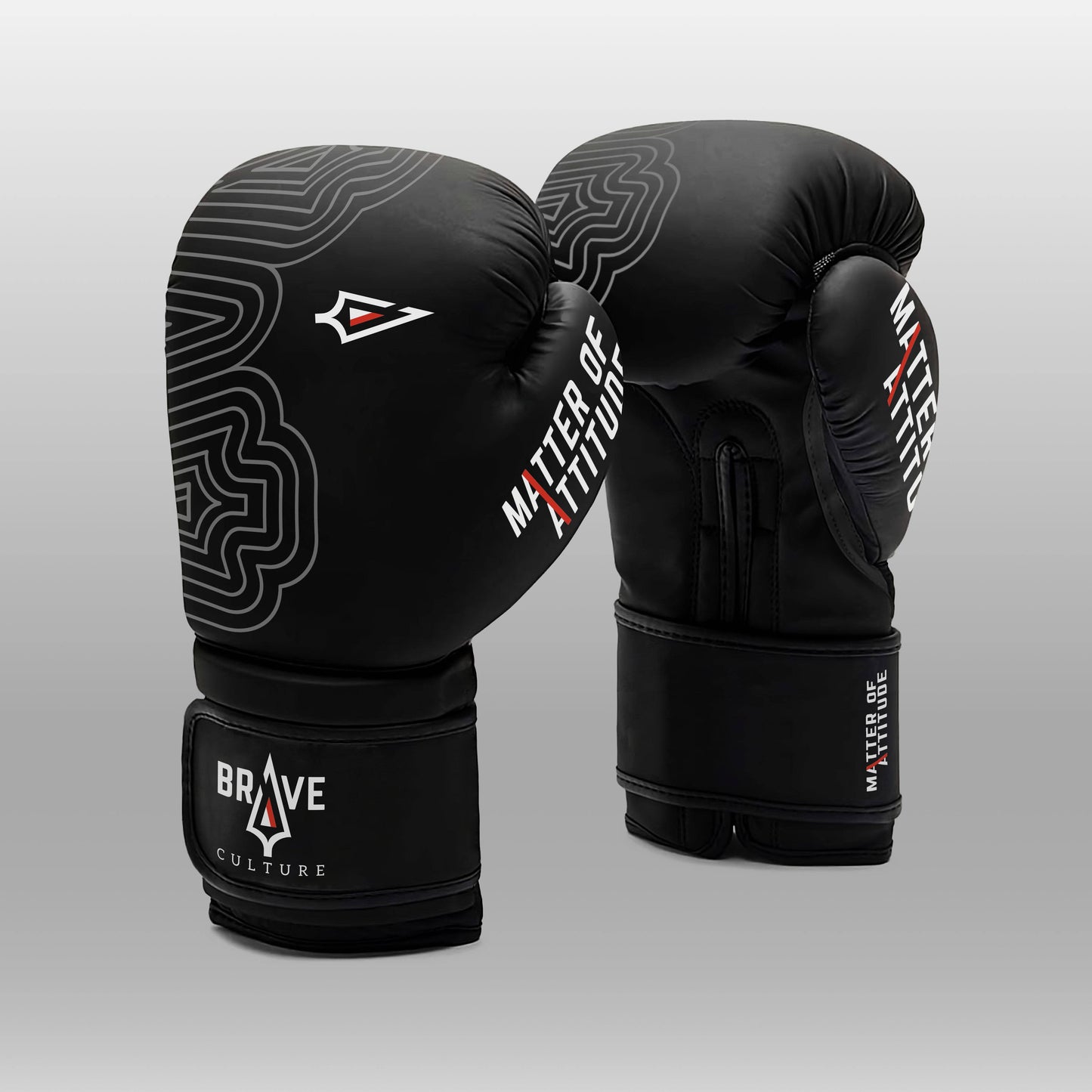 Brave Culture Boxing Gloves -  Black Leather