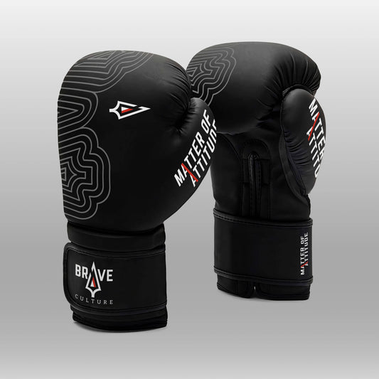 Brave Culture Boxing Gloves -  Black Leather