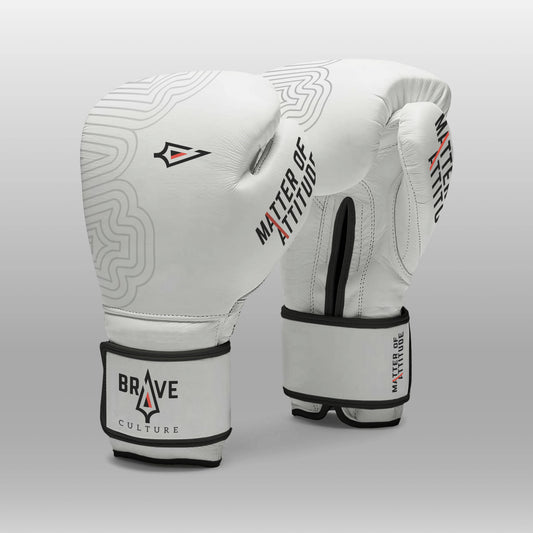 Brave Culture Boxing Gloves - White Leather